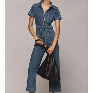 NEW WITH TAGS ANTHROPOLOGIE Colette Weekend Denim Jumpsuit by Maeve